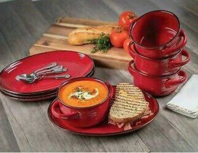 CERAMIC GLAZED BOWL AND PLATE SET