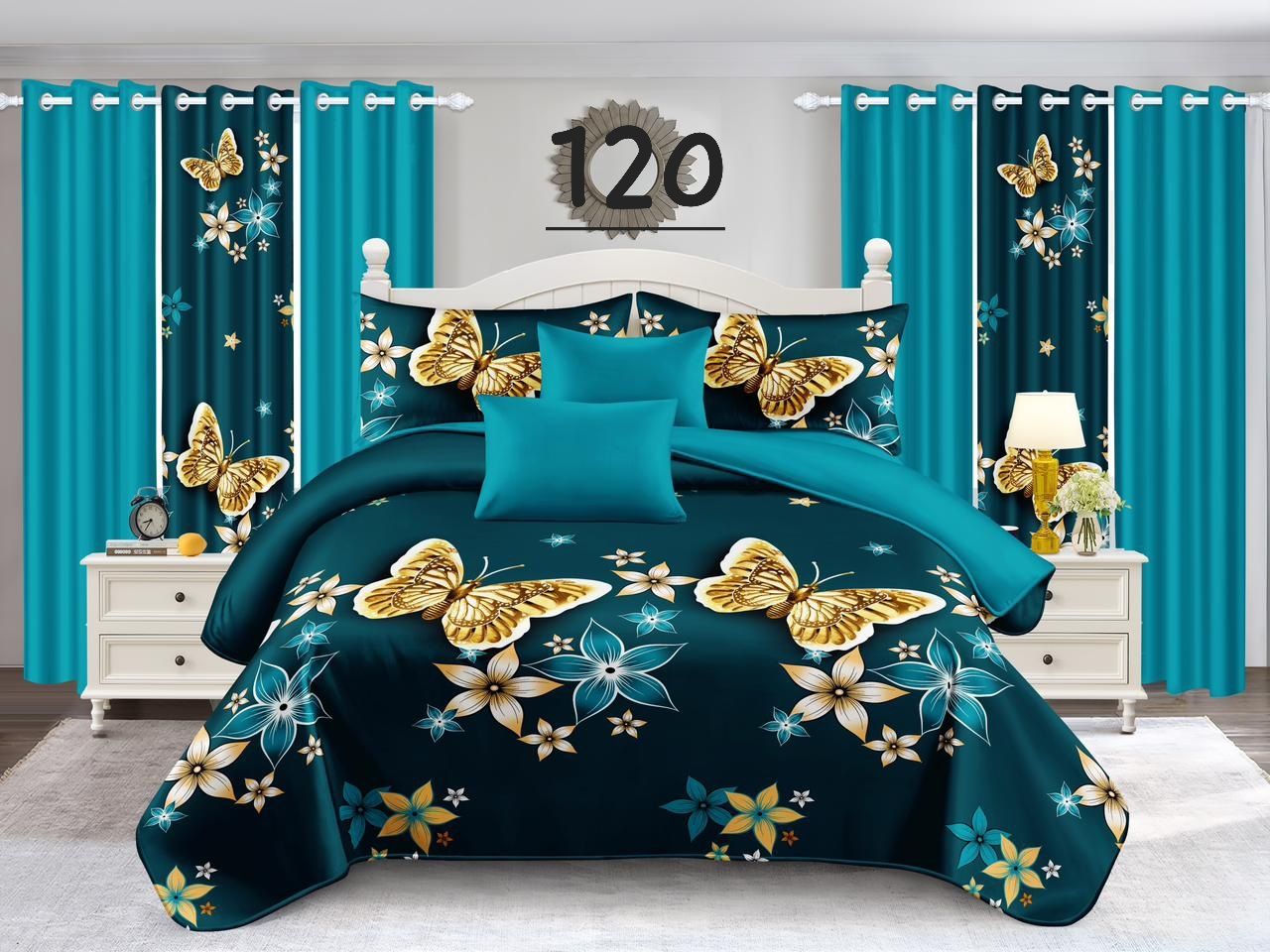 SUMMER COMFORTER- GREEN BUTTERFLY