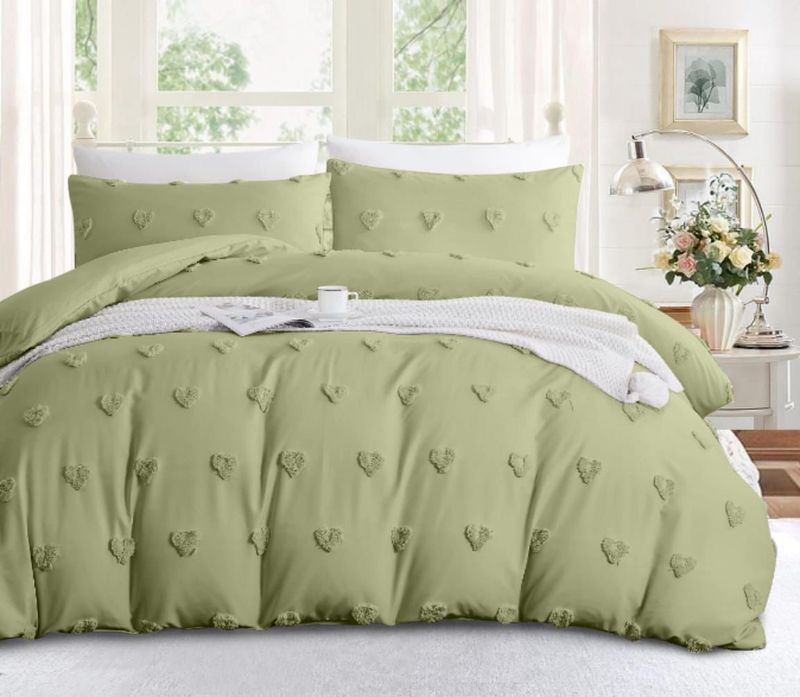 HEART TUFFED COMFORTER SET 