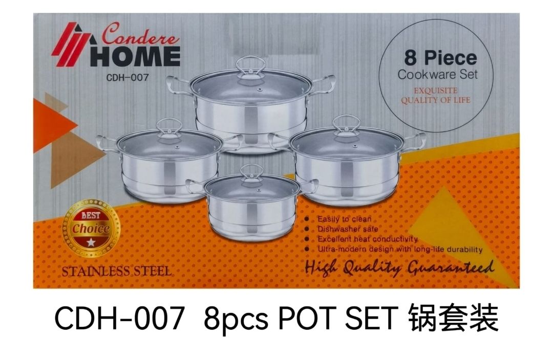 CONDERE COOKWARE SET SS 8P