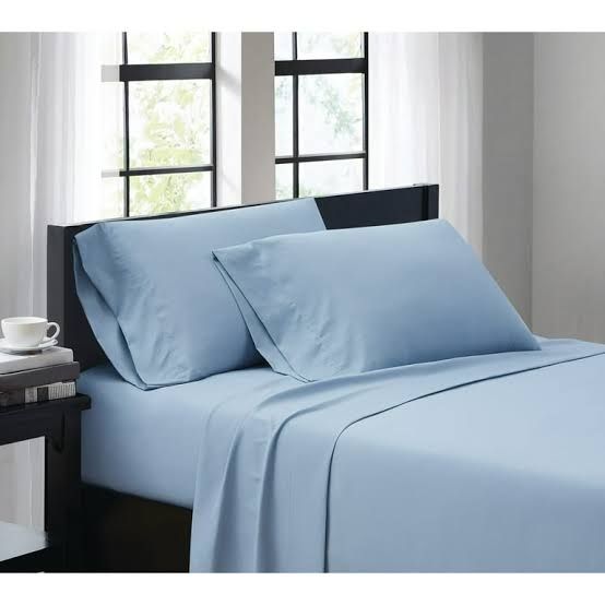COTTON SHEET SET- SKY BLUE