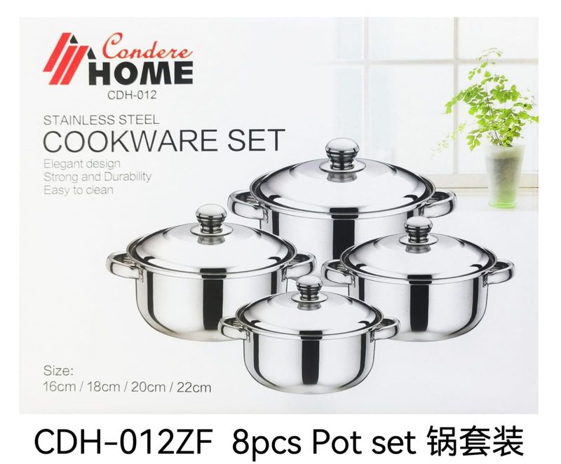 CONDERE SS 8P COOKWARE SET