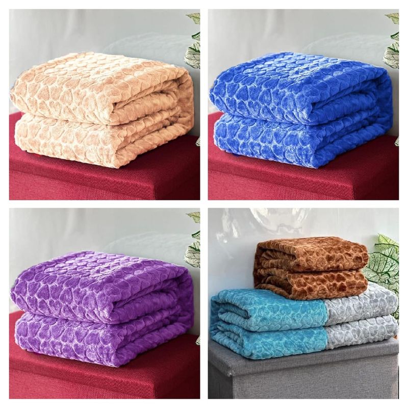 HEART EMBOSSED 1PLY BLANKETS- MAD COLL