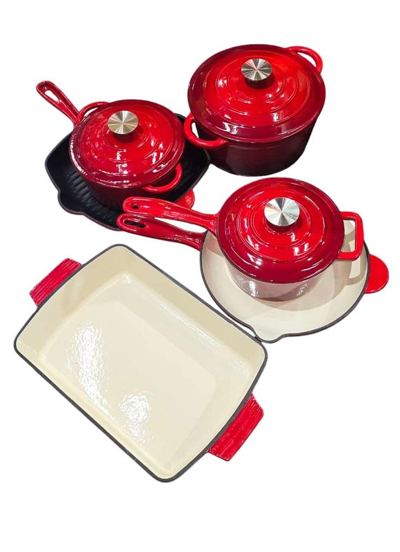 CAST IRON COOKWARE SET 9P