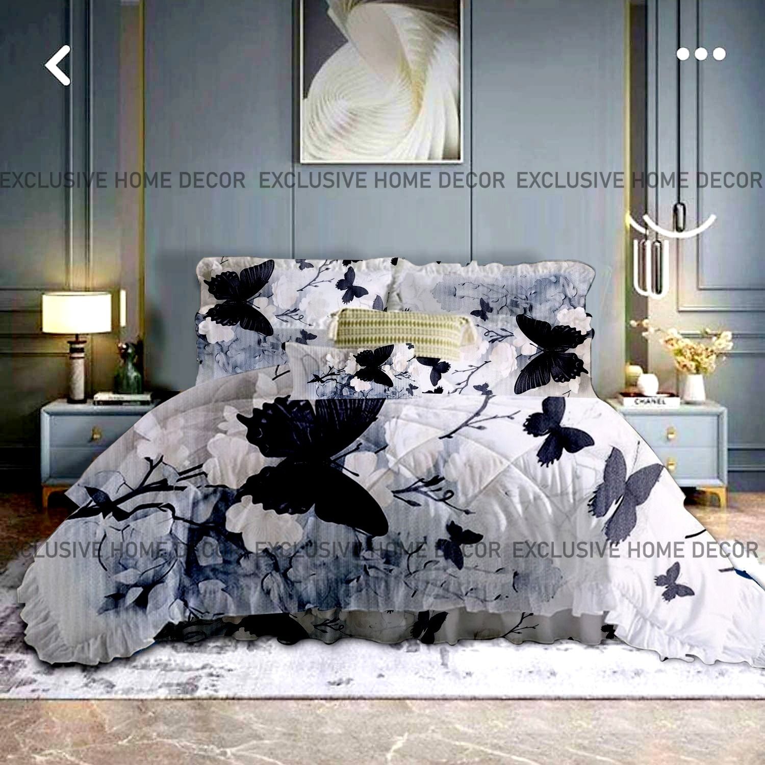 BUTTERFLY FRILLED COMFORTER