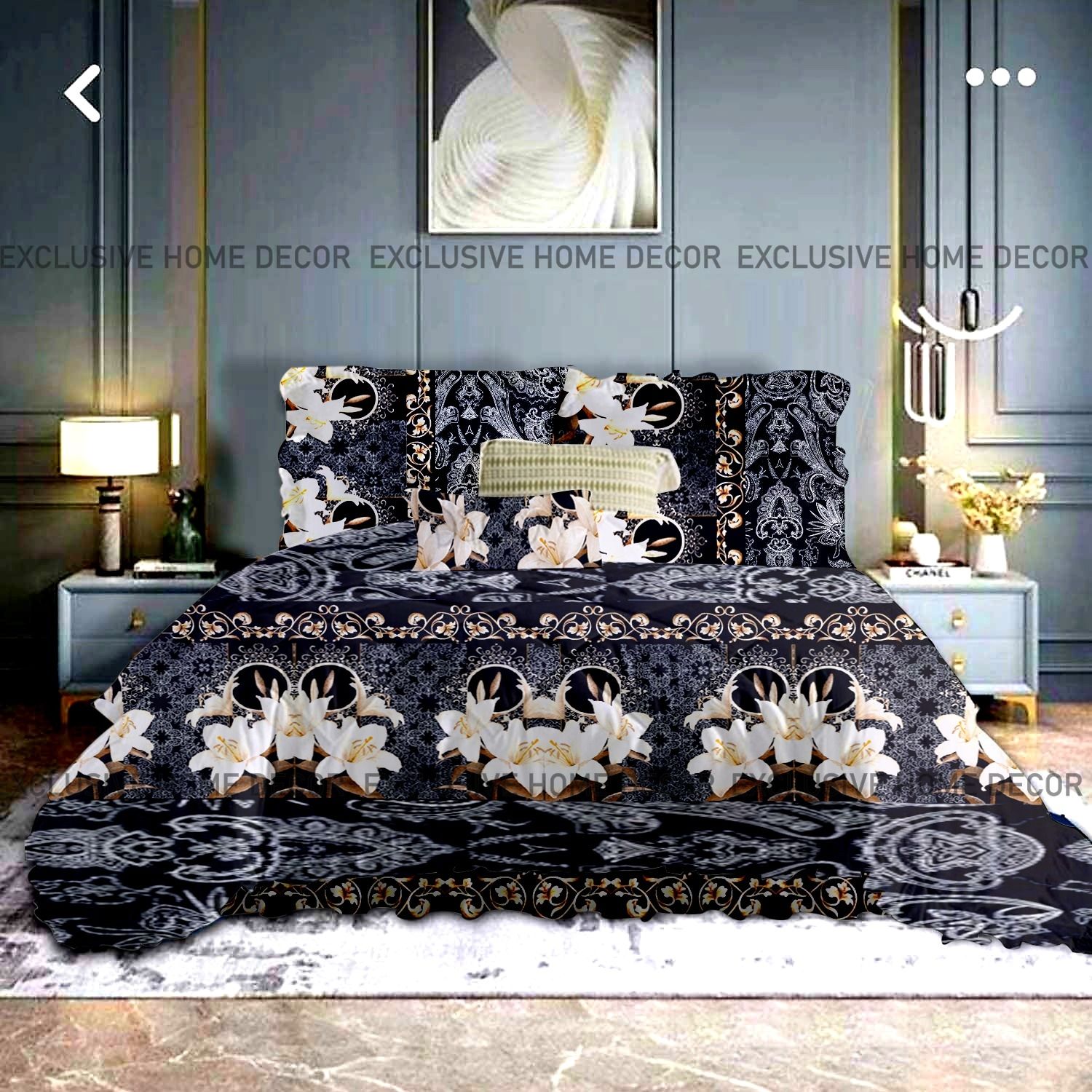 AMBER FRILLED COMFORTER