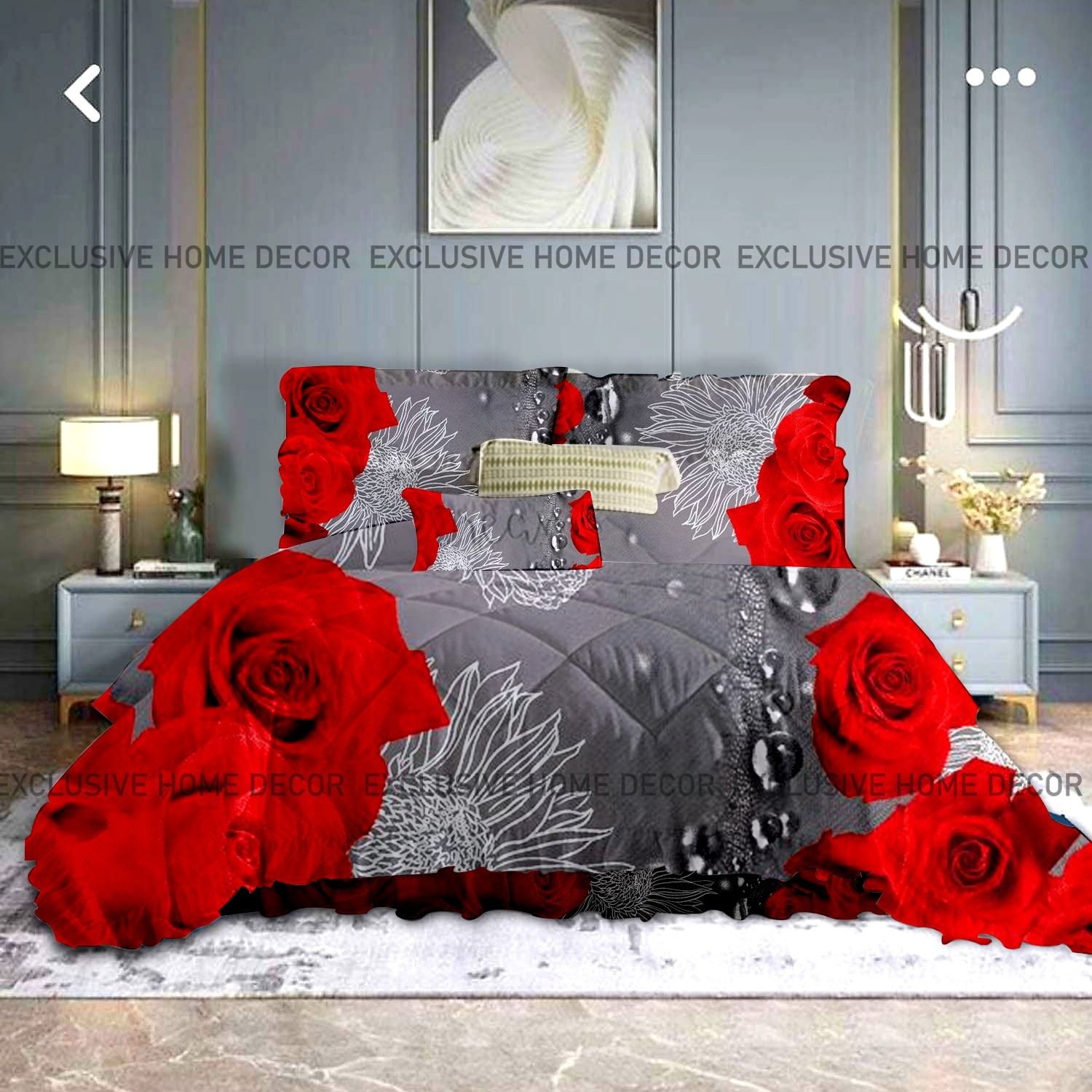 ROSE FRILLED COMFORTER