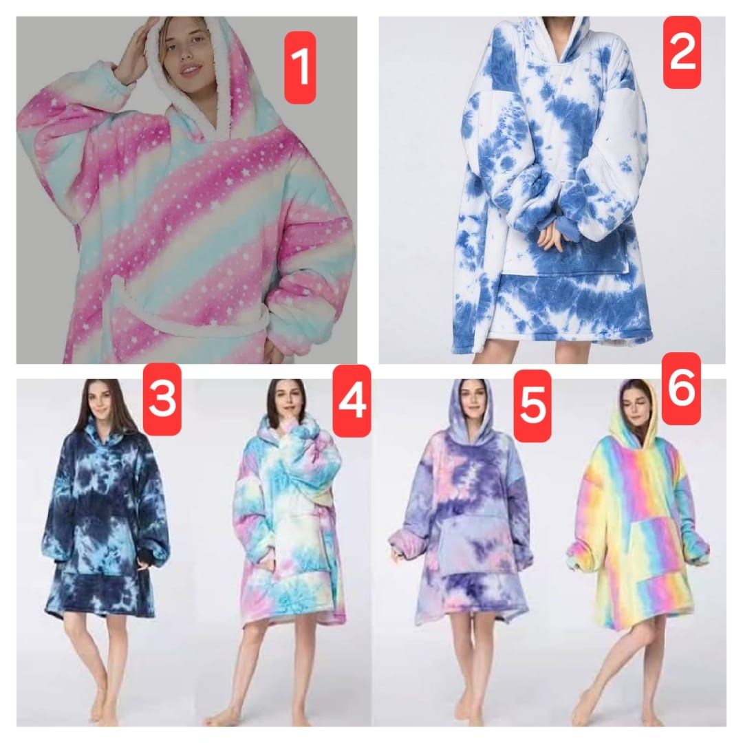 TIE DYE ADULT HUGGLE HOODIES