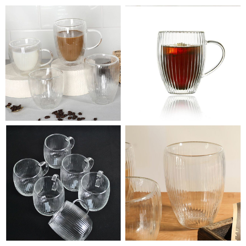 DOUBLE WALL GLASS MUGS