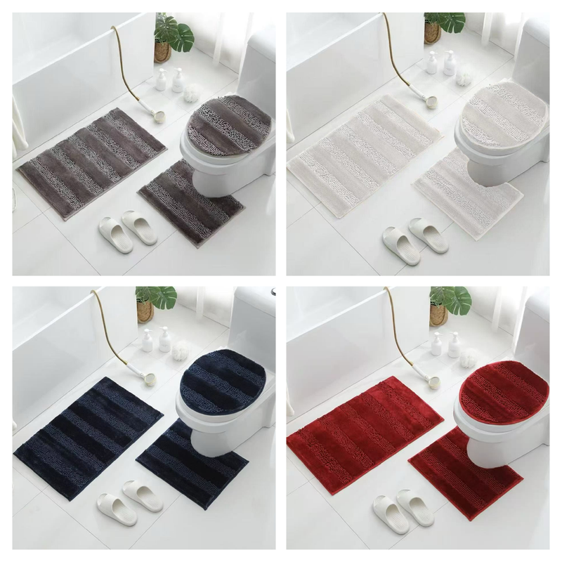 CHENILLE TOILET SET