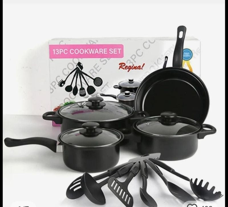 BLACK COOKWARE SET 13P