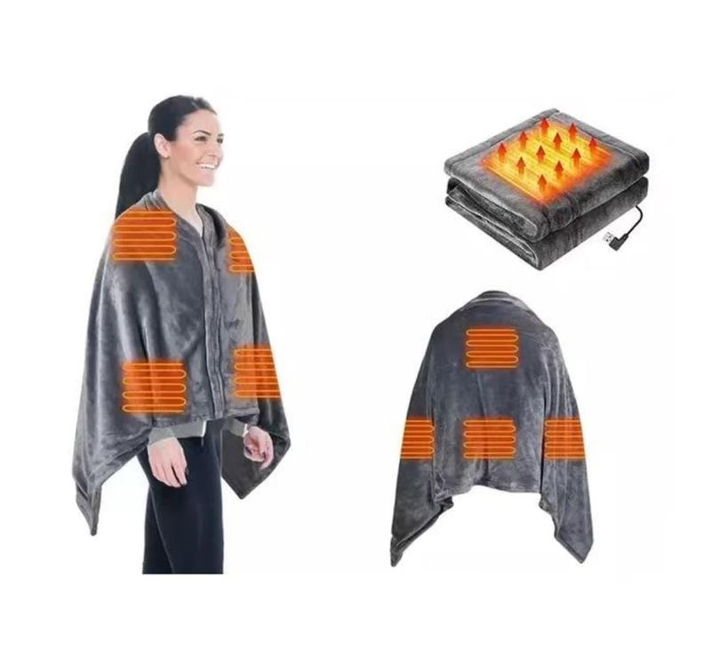 ELECTRIC FLEECE PONCHO