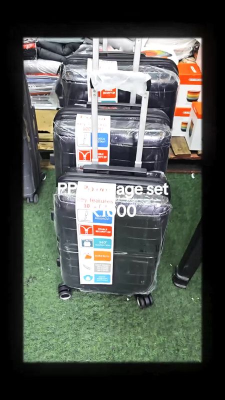 RUBBER PP LUGGAGE BAG SET- 3PIECE