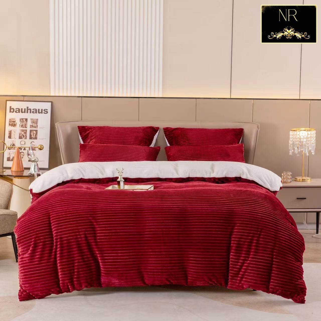 CORDUROY SHERPA COMFORTER SET- BULK
