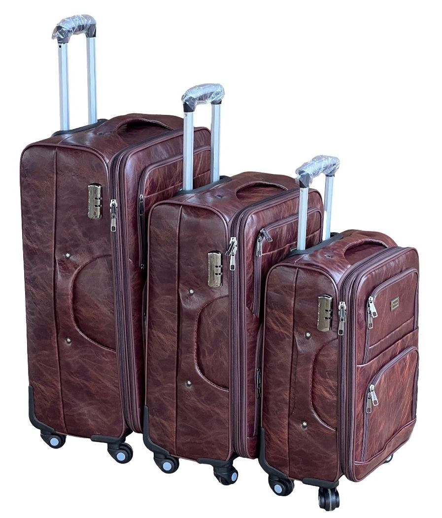 LEATHER TRAVEL SET- 3PIECE