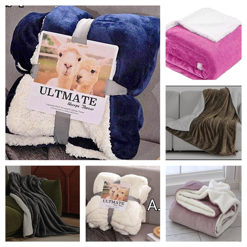VELVET FLEECE SHERPA BLANKET