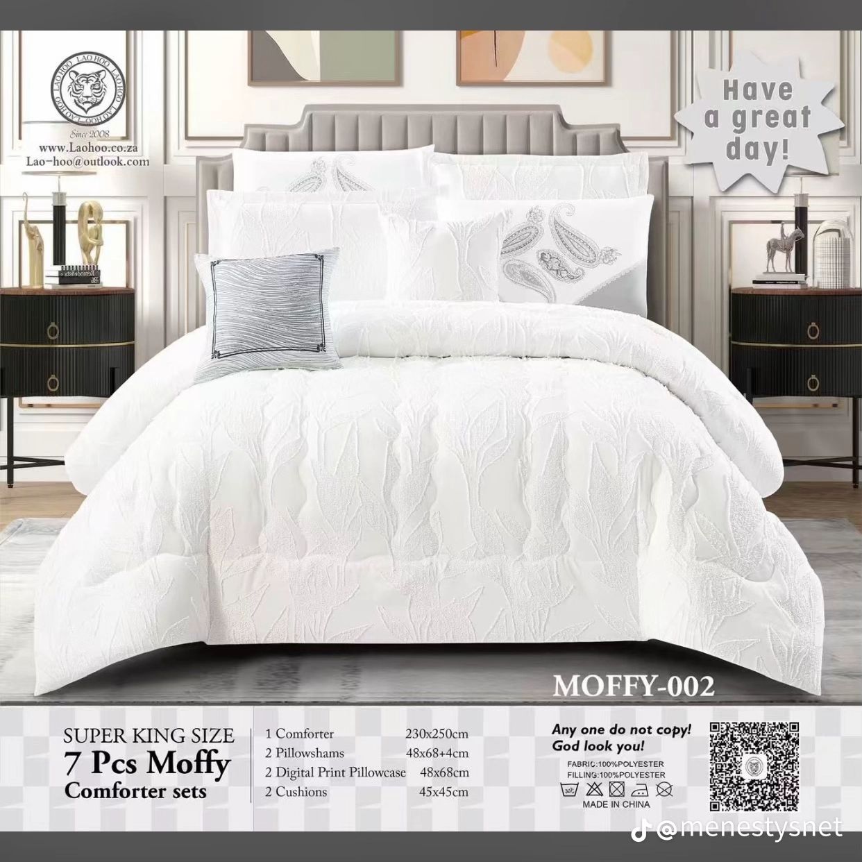 MOFFY COMFORTER SET- BULK