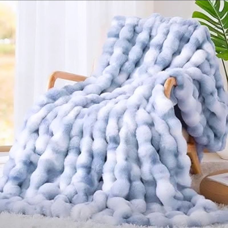 FAUX RABBIT FUR BLANKET