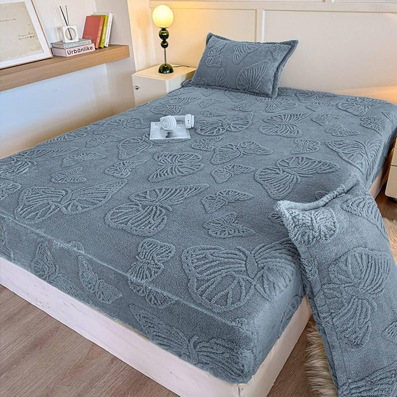 BUTTERFLY FLEECE SHEET SET