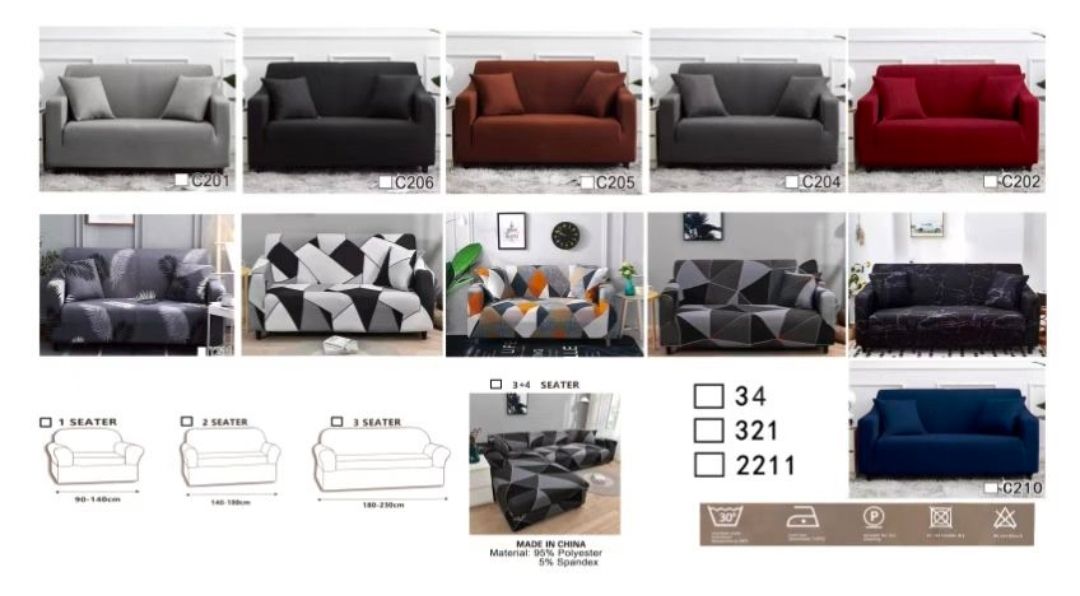 RS ELASTIC SOFA COVERS