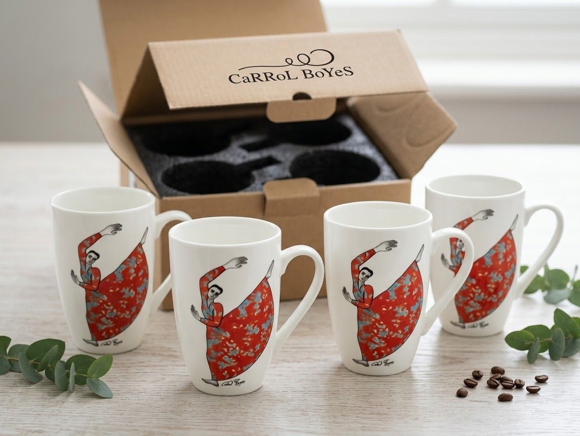 CB TALL MUGS- RED