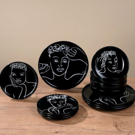 CB DINNERSET 12PC- BLACK