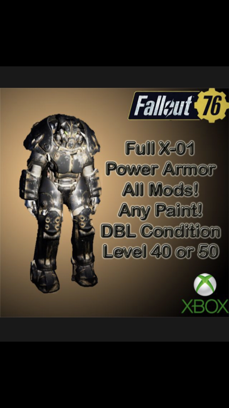 X-01 OR Ultracite Power Armor + Chassis + Mods+ Paint