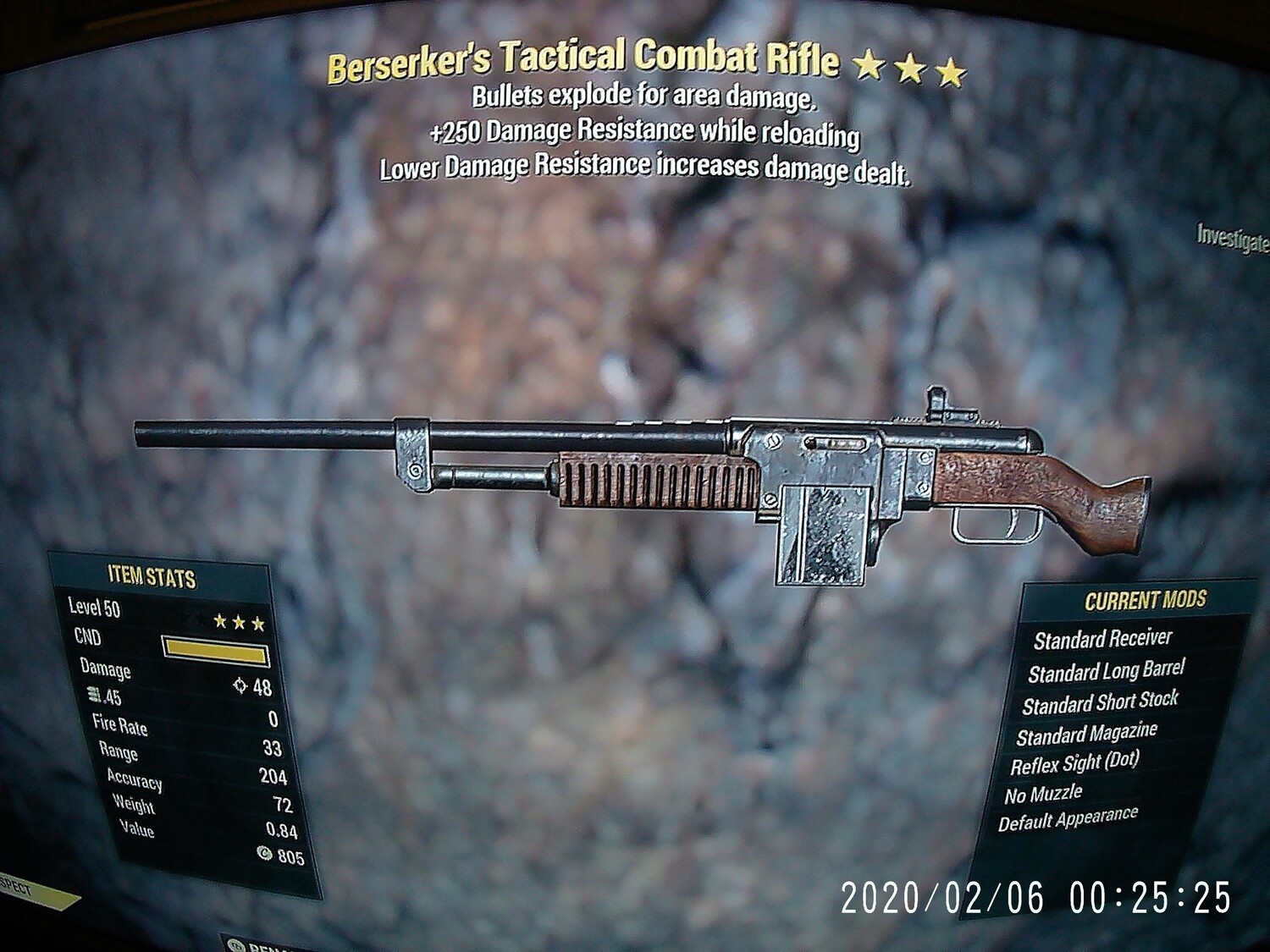 Berserkers Explosive 250 Combat Rifle
