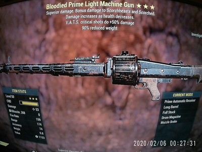 Bloodied 50/90 Light Machine Gun