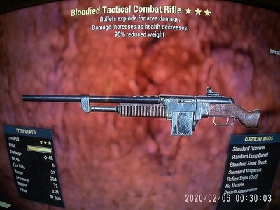 Bloodied Explosive 90 Combat Rifle