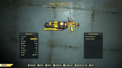 Furious 50/90 Tesla Rifle