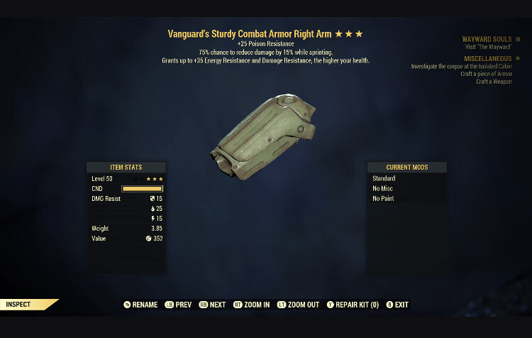 Vanguard PR Cavalier Combat Armor RA 