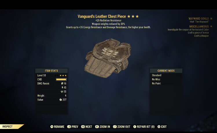 Vanguard RR WWR Leather Chest