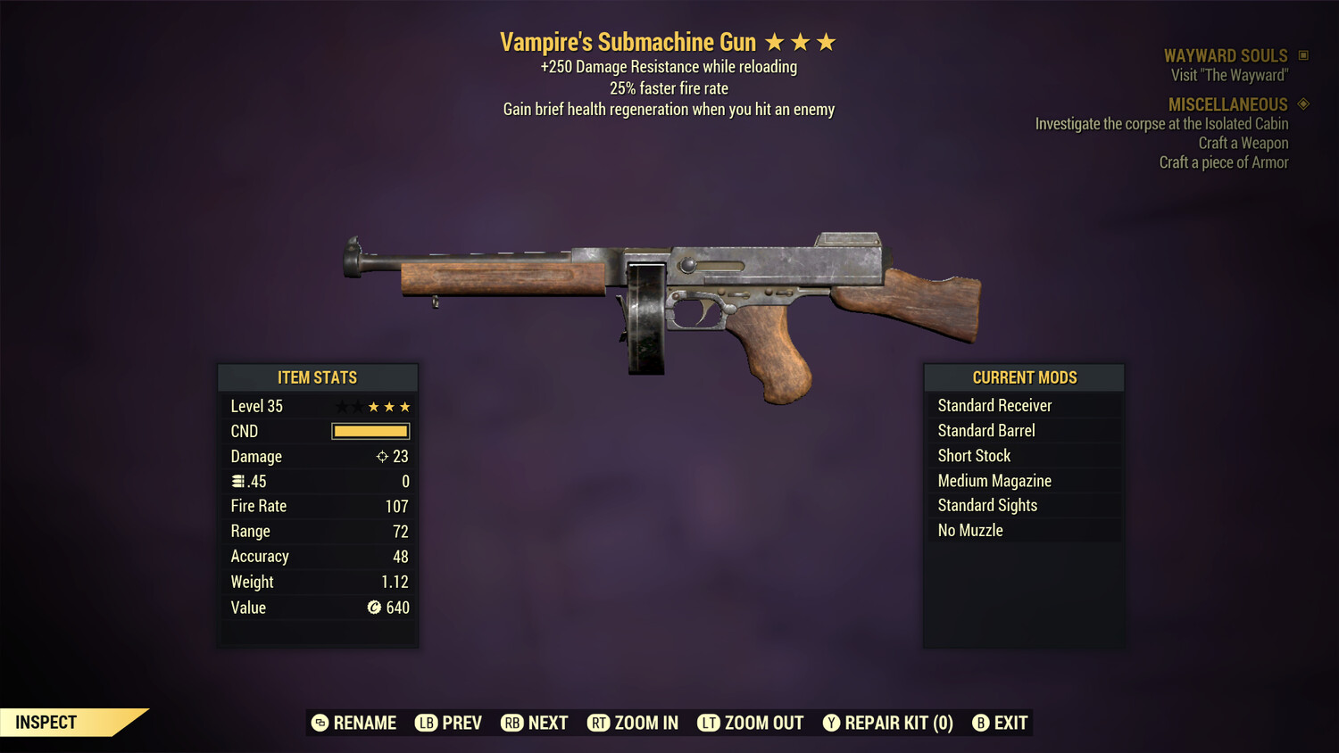 Vampire 25/250 Submachine Gun