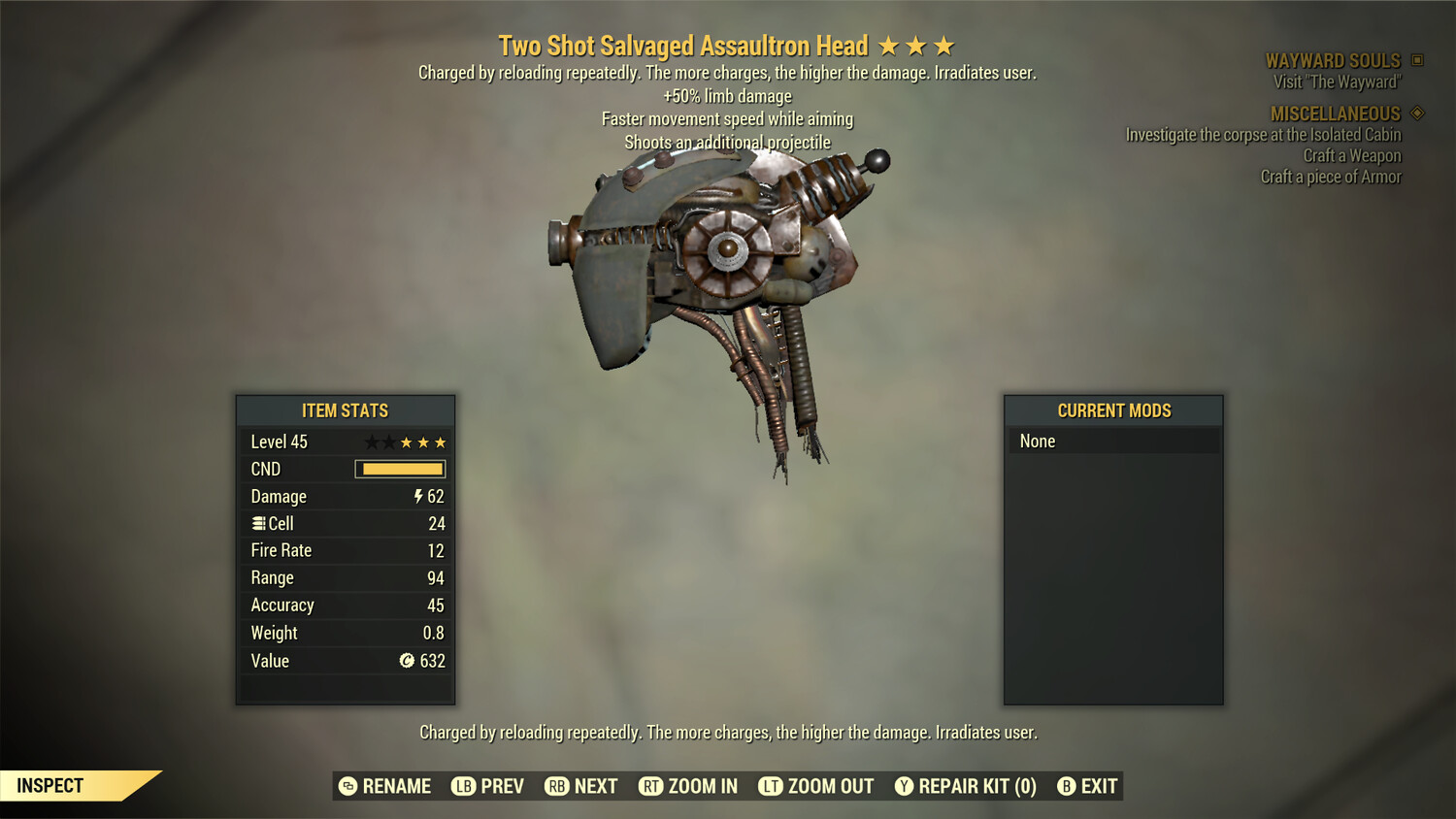 Two Shot 50/FMSWA Assaultron Head