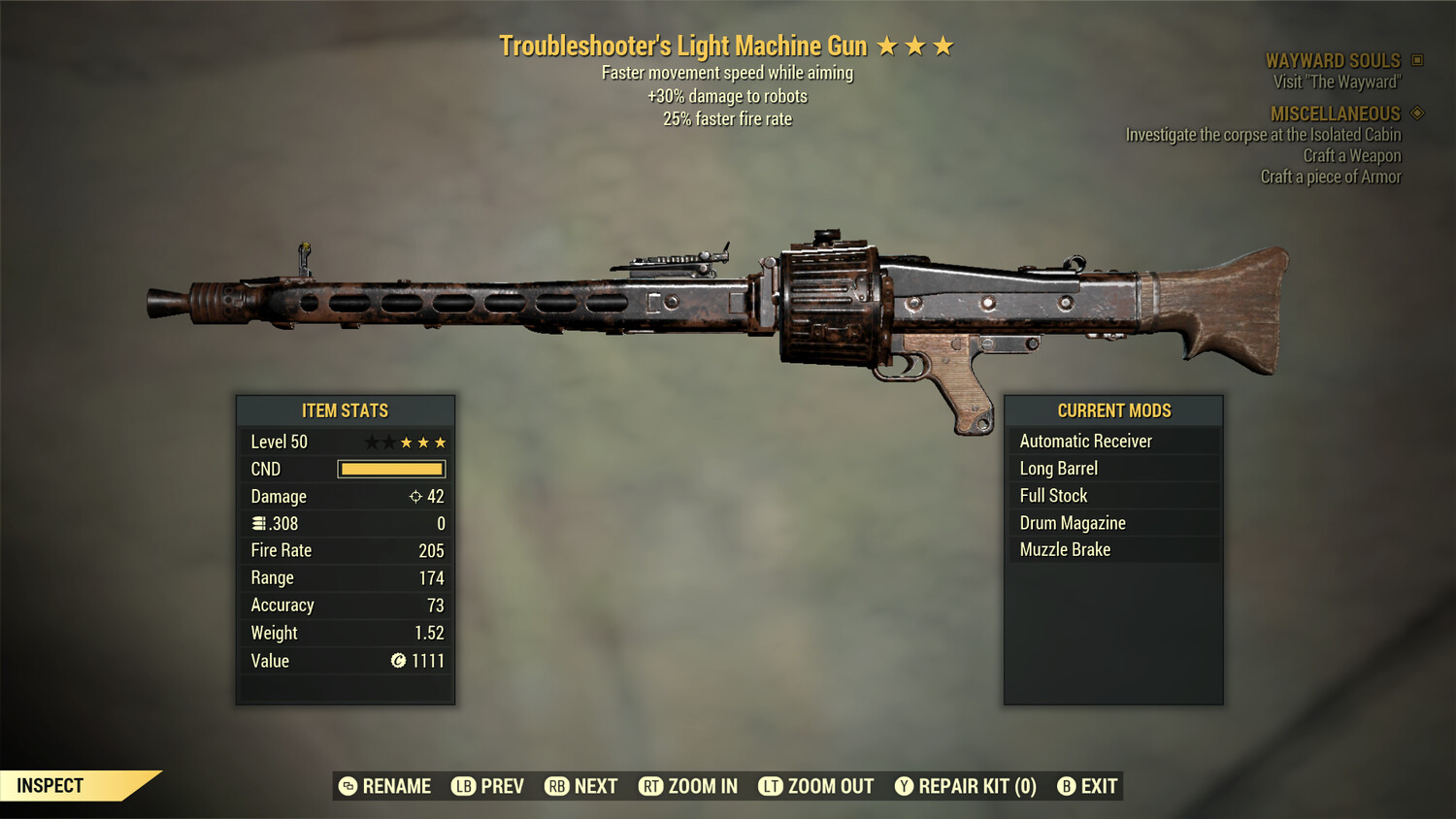 Troubleshooters 25/FMS Light Machine Gun