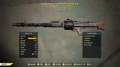 Troubleshooters 25/FMS Light Machine Gun