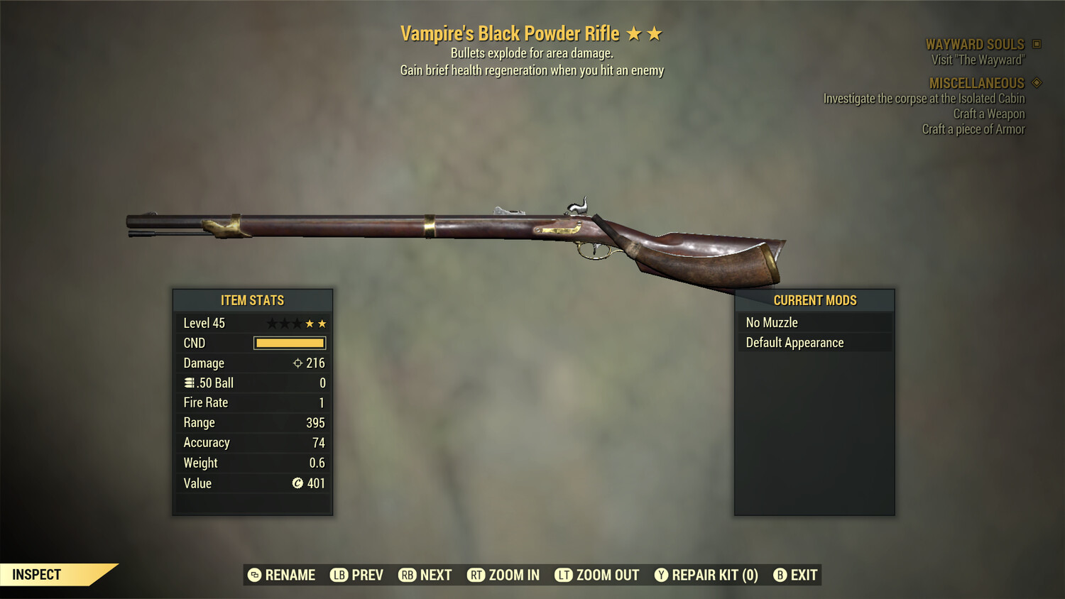 Vampire Explosive Black Powder Rifle
