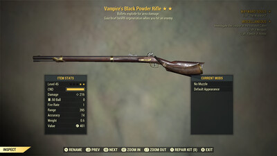Vampire Explosive Black Powder Rifle