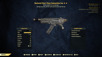 Nocturnal Explosive 10mm Smg