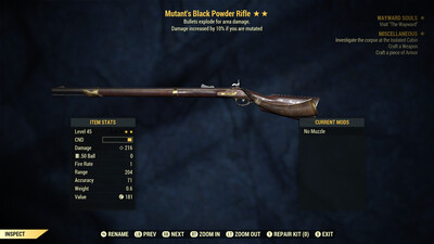Mutant Explosive Black Powder Rifle