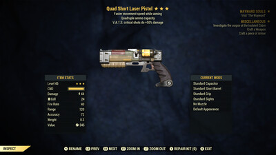 Quad 50/FMSWA Laser Pistol/Rifle 