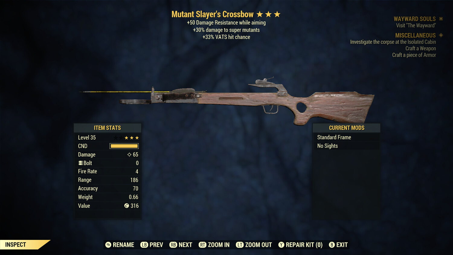 Mutant Slayers 33/50 Crossbow