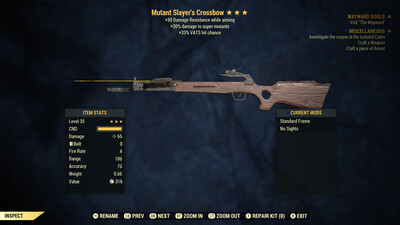 Mutant Slayers 33/50 Crossbow