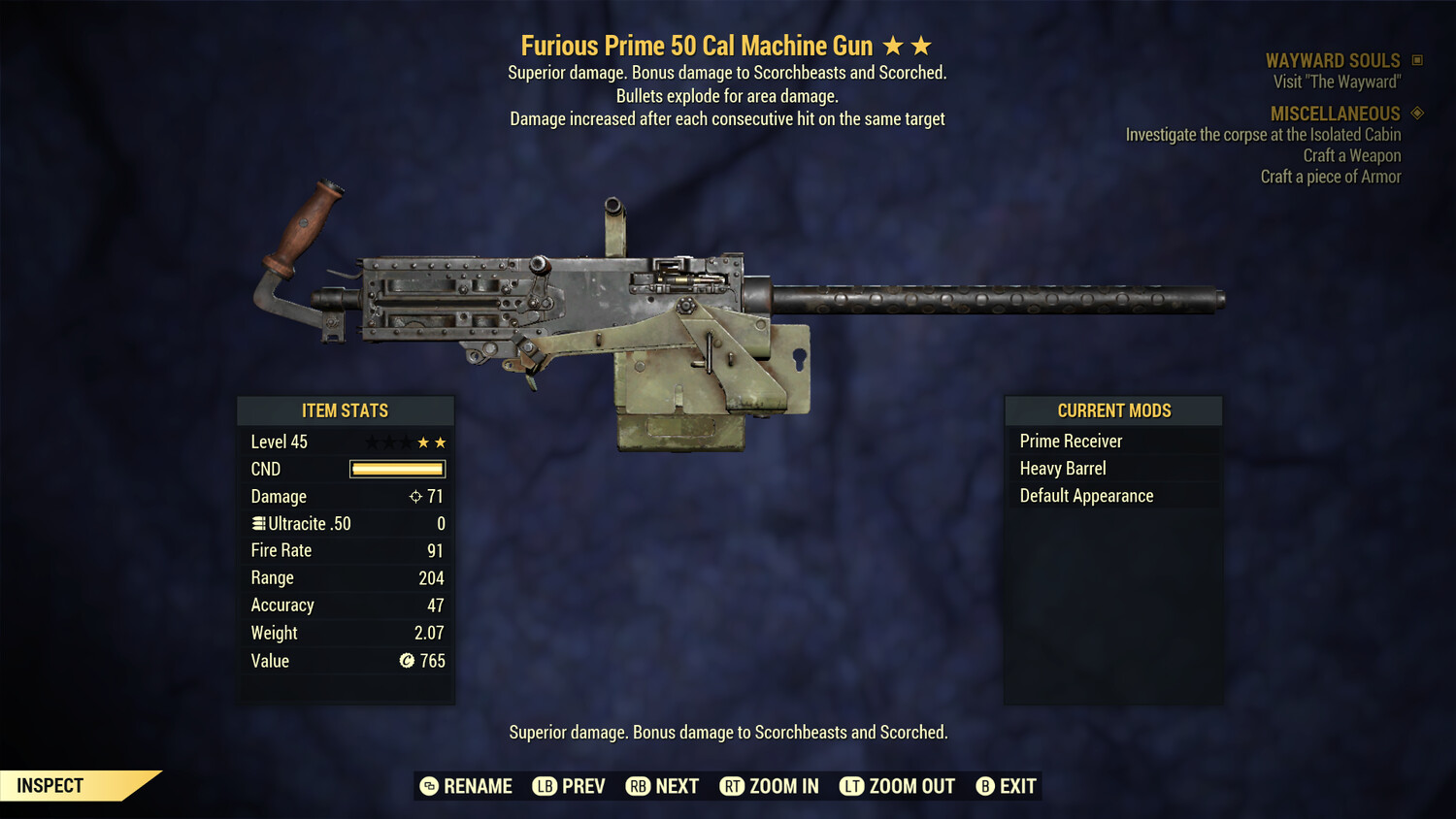 Furious Explosive 50 Cal Machine Gun