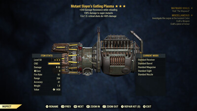 Mutant Slayers 50/250 Gatling Plasma