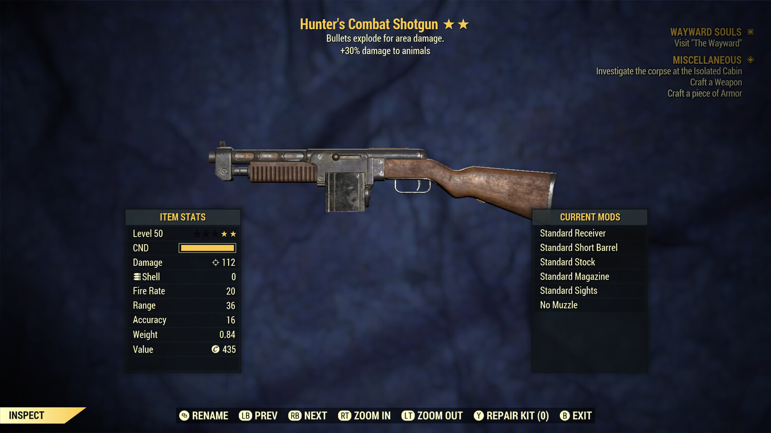 Hunters Explosive Combat Shotgun