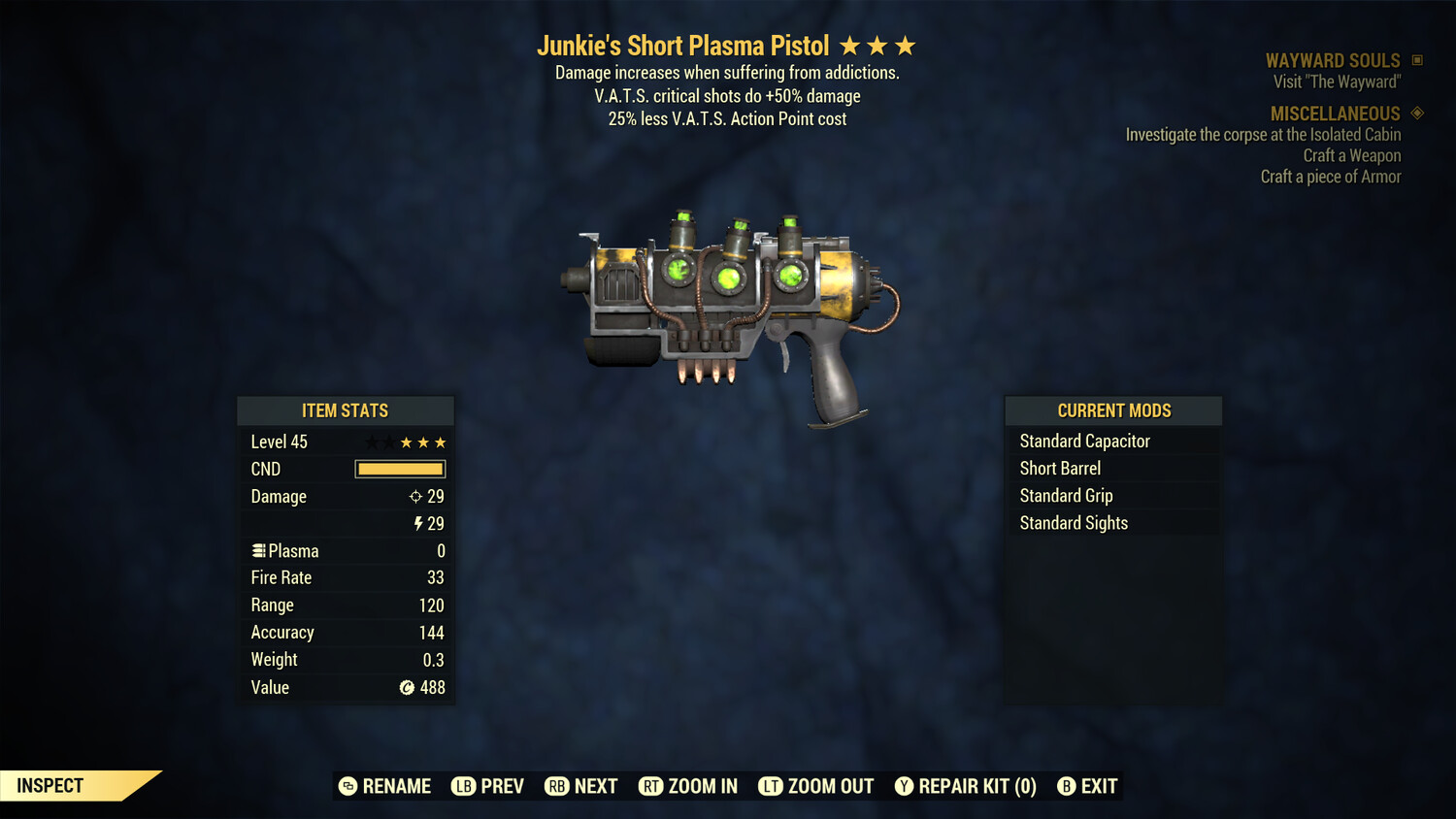 Junkie 50/25 Plasma Pistol/Rifle 
