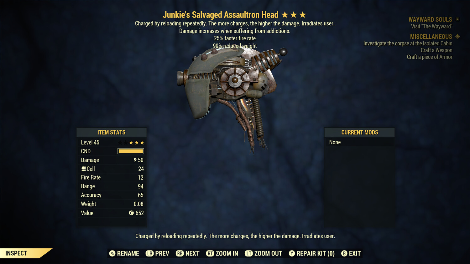 Junkies 25/90 Assaultron Head