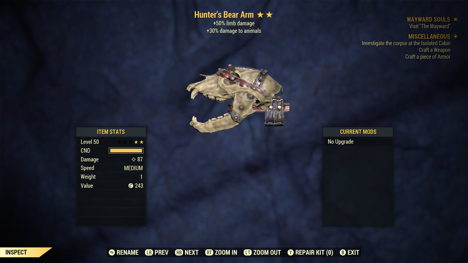 Hunter 50 Bear Arm